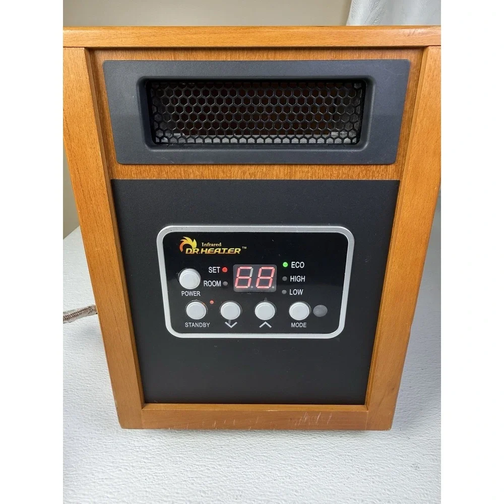 Portable Space Heater 1500-Watt Infrared Floor Mount with Dual Heating System